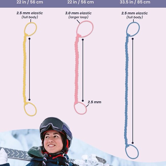 Soft Hair Ties 24-inch Multicolor Pack of 3 Tangle-Free Durable Elastic - Picture 4 of 7